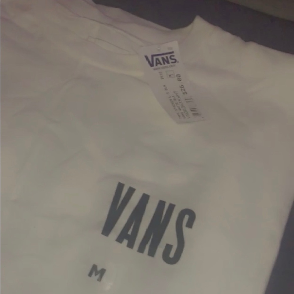 Vans Long Sleeve White and black T-Shirt